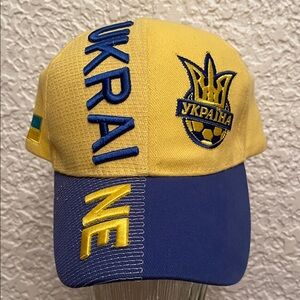 UKRAINE Soccer Club Embroidered Baseball Cap Velcro Closure Sports Fan Unisex